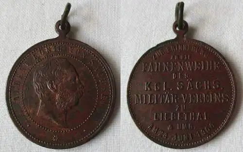 seltene Medaille Fahnenweihe des Kgl.sächs.Militär Verein Liebethal 1900(148345)