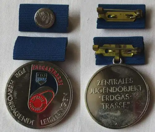 DDR Medaille für hervorragende Leistungen an der Erdgastrasse in Silber (149781)