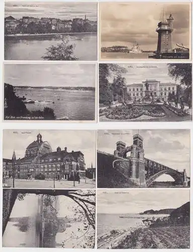 96185/8 Ak Kiel Ortsansichten und Hafen um 1920