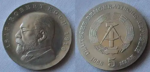 DDR Gedenk Münze 5 Mark Robert Koch 1968 Stempelglanz (150260)