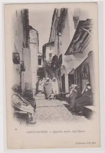 99909 Ak Constantin Algerien - Arabisches Viertel mit Kaffee Maure um 1900