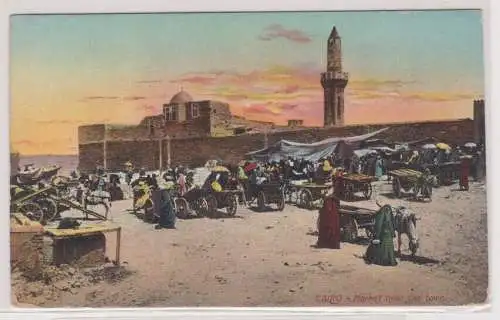 87412 Ak Kairo Ägypten - Markt in der Nähe der Stadt um 1910