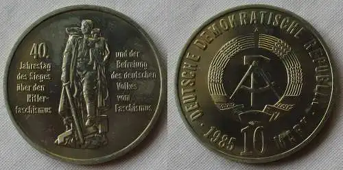 DDR Gedenk Münze 10 Mark 40.Jahre Kriegsende 1985 (154844)