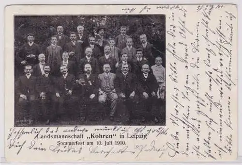 900559 AK Landsmannschaft "Kohren" in Leipzig Sommerfest am 10. Juli 1910