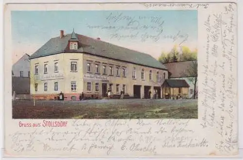 900207 AK Gruß aus Stollsdorf - Gasthof mit Nebengelass 1908