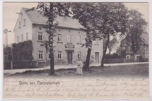900312 AK Gruss aus Oberpickenhain - Gasthaus Eduard Hüning 1911