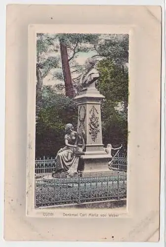 57421 Präge Ak Eutin Denkmal Carl Maria von Weber 1915