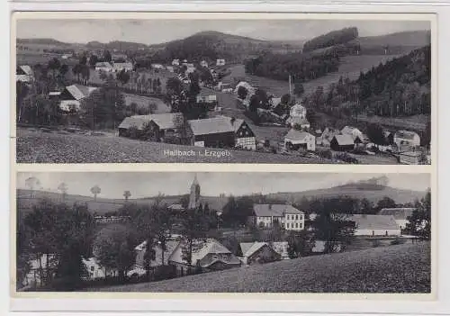 56454 Mehrbild Ak Hallbach im Erzgebirge Ortsansichten 1940