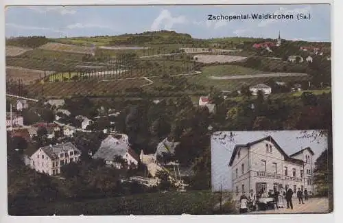 48347 AK Zschopental-Waldkirchen - Restauration zur Wartburg, Bahnpost 1924