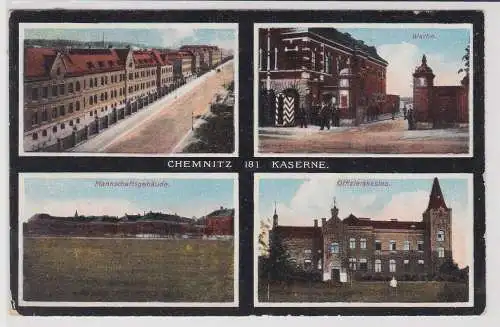 58965 Mehrbild Ak Chemnitz 181. Kaserne 1917