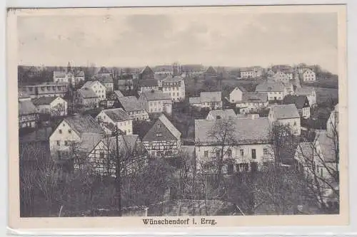 22029 Ak Wünschendorf im Erzgebirge Totalansicht 1928