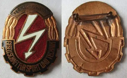 DDR Abzeichen GST Fernschreib-Leistungsabzeichen 1958 - 1964 in Bronze (125221)