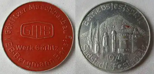 DDR Medaille VEB Bergmann Borsig Görlitzer Maschinenbau Werk Görlitz (105154)