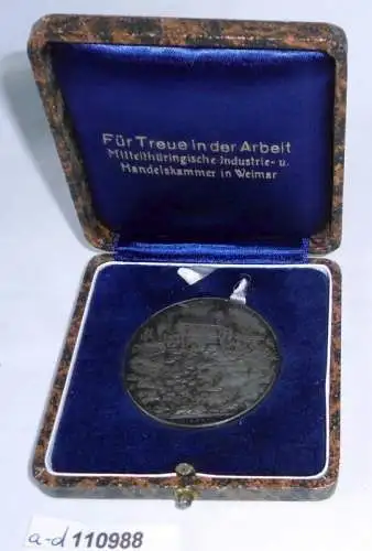 Medaille Handelskammer Weimar für treue in der Arbeit im Originaletui (110988)