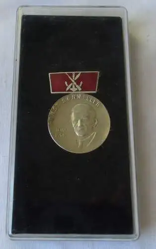DDR Medaille Ernst Schneller GST Silber 1961-70 Punze im Rand im Etui (110035)