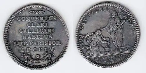 Jeton Silber Frankreich 1750 1750 SUI Dat PIGNUS Amoris Conventus ... (112044)