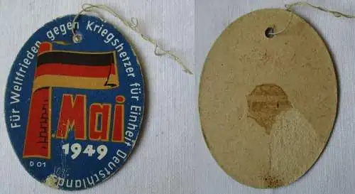 DDR Papp Abzeichen Für Weltfrieden gegen Kriegshetzer 1. Mai 1949 (135795)