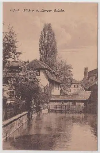 99349 Ak Erfurt Blick von der langen Brücke um 1930