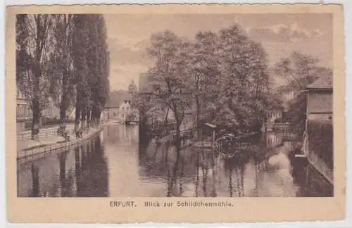 72149 Ak Erfurt Blick zur Schildchenmühle 1928