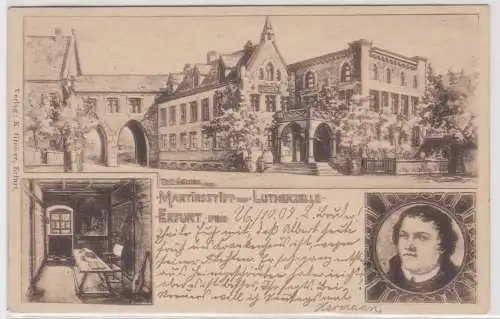 94993 Ak Erfurt Martinsstift und Lutherzelle 1904