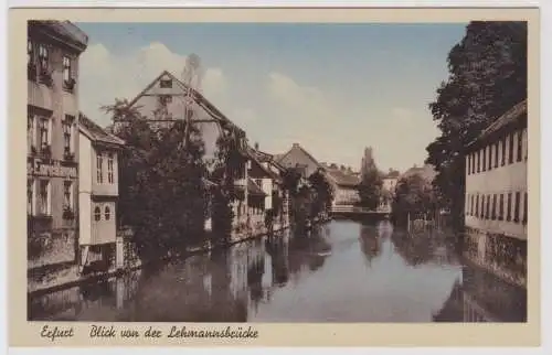 14326 Ak Erfurt Blick von der Lehmannsbrücke 1937