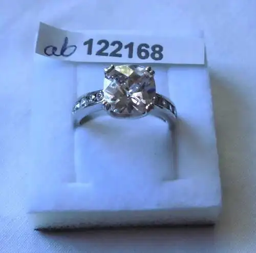 Bezaubernder Damen-Ring Silber 925 mit farblosem Stein (122168)