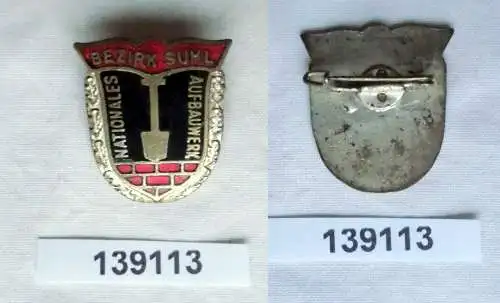 DDR NAW Abzeichen Nationales Aufbauwerk Bezirk Suhl Silber (139113)