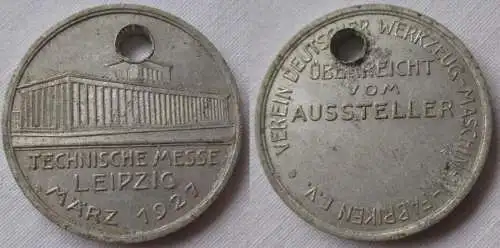 Medaille Technische Messe Leipzig 1927 - überreicht vom Aussteller (144515)