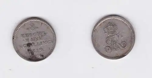 8 Schilling Silber Münze Schleswig Holstein 1819 IFF (126661)