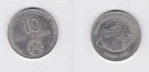 DDR Gedenk Münze 10 Mark gemeinsamer Weltraumflug DDR UdSSR 1978 (127120)