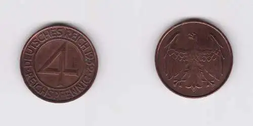 4 Pfennig Kupfer Münze Weimarer Republik 1932 A "Brüning Taler" (126781)
