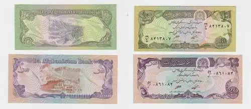 10 und 20 Afghanis Banknote Afghanistan kassenfrisch UNC (138005)