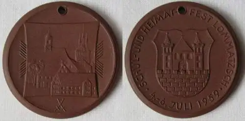 DDR Medaille Meissner Porzellan Schul- und Heimatfest Lommatzsch 1959 (145027)