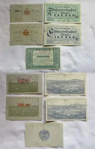 5 x Banknoten 100 bis 500 Tausend Mark Annaberg und Buchholz 1923 (144514)