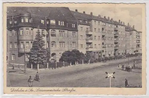 81140 Ak Döbeln in Sachsen Grimmaische Straße 1938