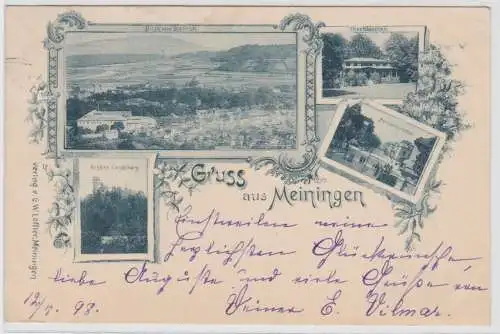 36695 Mehrbild Ak Gruß aus Meiningen Ortsansichten 1898