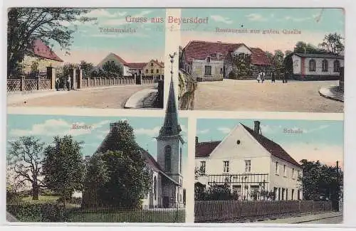 47112 Mehrbild Ak Gruß aus Beyersdorf bei Grimma Restaurant, Schule usw. 1911