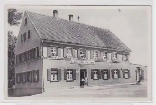 09622 Ak Gruß aus Pfuhl Stadtteil von Neu-Ulm Gasthaus zum Adler 1937