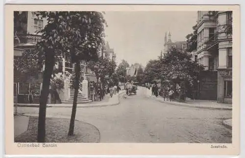 90032 Ak Ostseebad Bansin Seestrasse um 1920