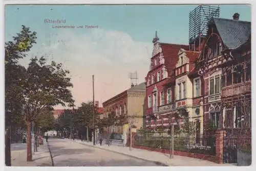 19373 Ak Bitterfeld Lindenstraße und Postamt 1913