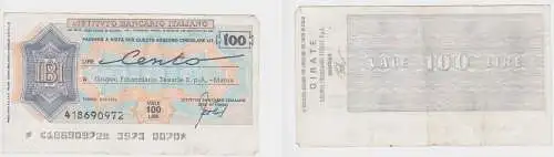 100 Lire Banknote Italien Italia Istituto Bancario Italiano 6.12.1976 (151469)