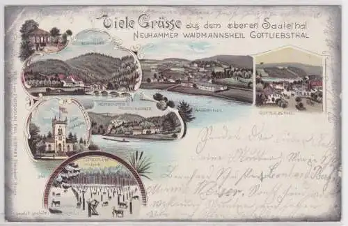 14786 Ak Viele Grüsse aus dem oberen Saalethal Neuhammer Waidmannsheil 1898