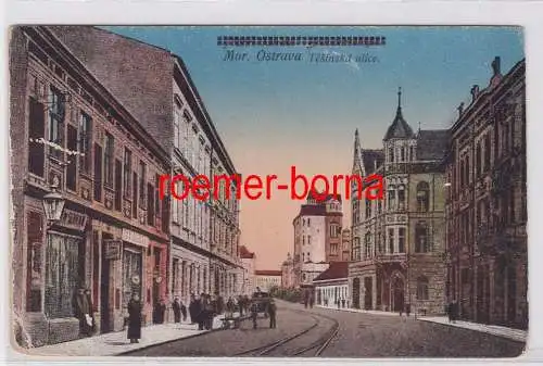 81109 Ak Mor.Ostrava Tésinská Ulice um 1910