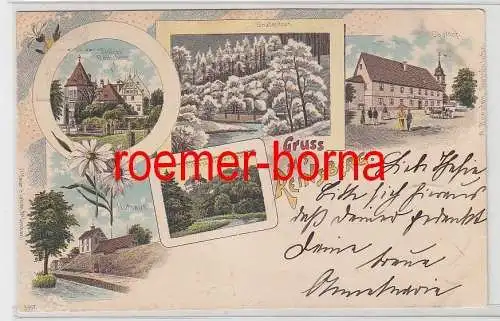 78196 Ak Lithographie Gruss aus Reinsberg in Sachsen 1898
