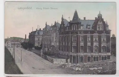 92763 AK Lengenfeld - König Albert-Strasse mit Stadtvillen 1908