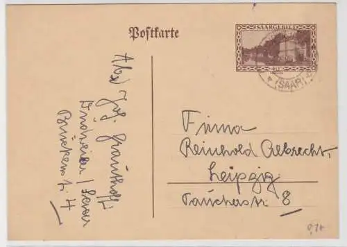96784 Ganzsachen Postkarte Saargebiet Dudweiler 1928