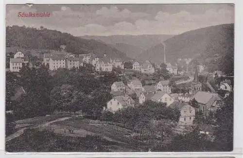 93420 AK Schalksmühle - Gesamtansicht mit Kirche 1911