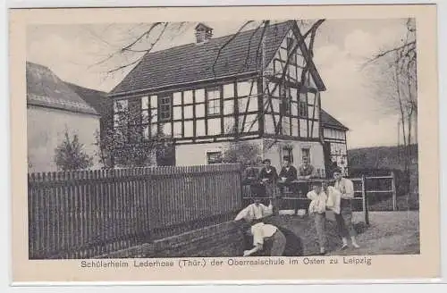 92865 AK Schülerheim Lederhose (Thür.) der Oberrealschule im Osten zu Leipzig
