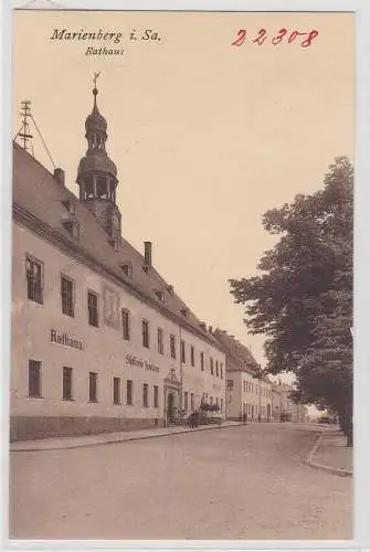 92963 Marienberg in Sachsen - Rathaus und Städtische Sparkasse