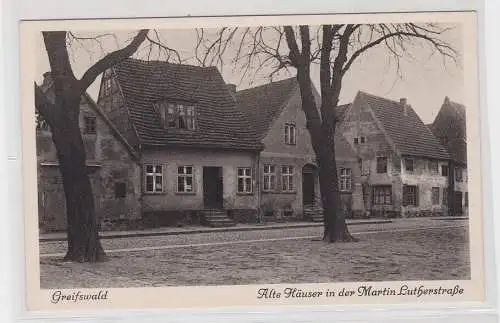92740 AK Greifswald - Alte Häuser in der Martin Lutherstraße, Straßenansicht